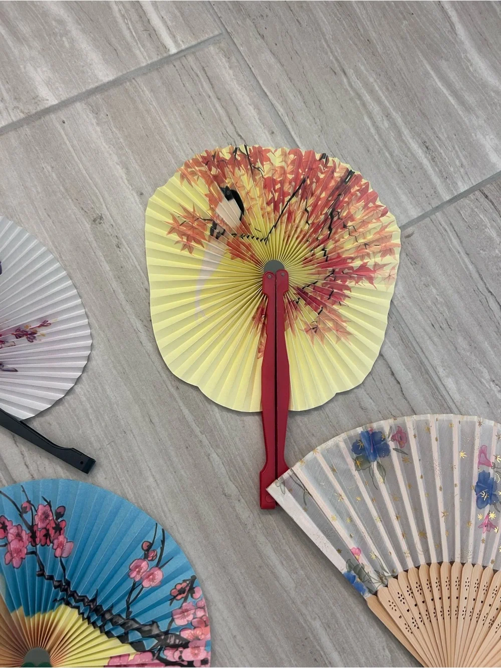 Assorted Floral Hand Fans bundle